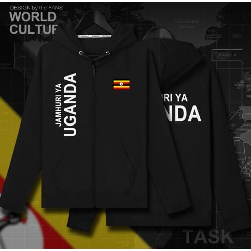 Uganda Ugandan UGA mens zipper fleeces hoodies winter jerseys men jackets and coat zipper clothes nation country sweatshirt new