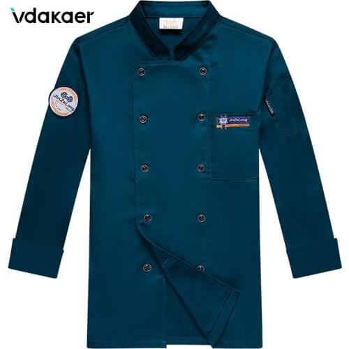 Man Women Professional Restaurant Top Chef Uniform Long /short Sleeve Kitchen Cooking Workwear Jacket Catering Waiter Overalls
