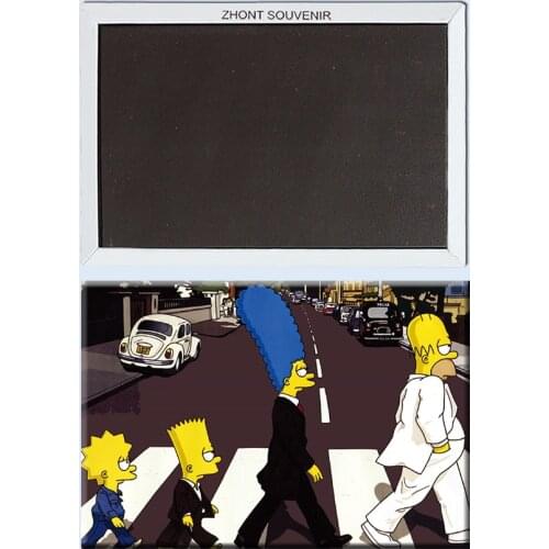 Cartoon family dressed as crossing the road 22552 Vintage fun gifts,Poster Magnetic refrigerator;Sticker souvenirs