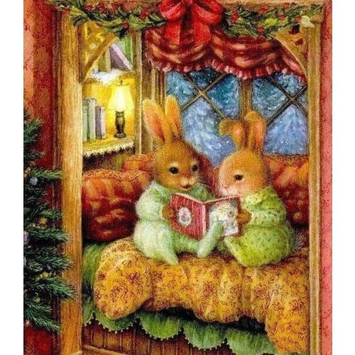 Read Carefully Cute Animal Cross Stitch Kits Needlework Embroidery Crafts 14CT Unprinted DIY Arts Handmade Home Decor