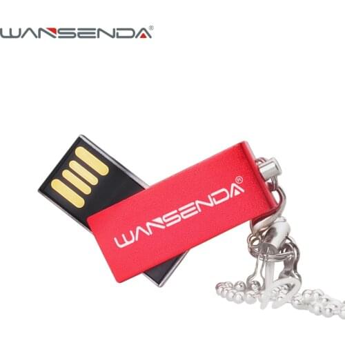 WANSENDA S403 Waterproof USB Flash Drive 32GB 64GB Rotating Pen Drive 4GB 8GB 16GB Usb 2.0 Pendrive Metal USB Memory Stick