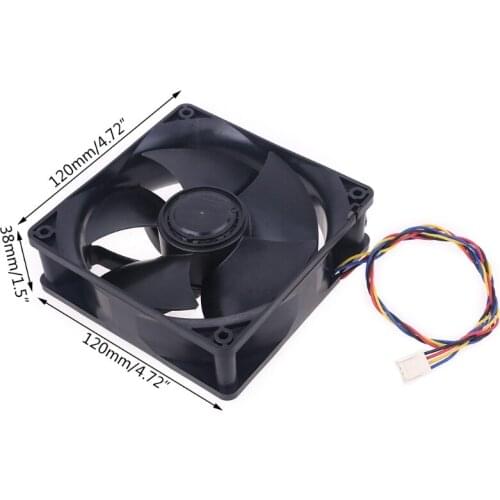 W12E12BS11B5-57 For Nidec 12038 DC12V 1.65A PWM Cooling Fan 12cm 6000RPM BTC 87HE