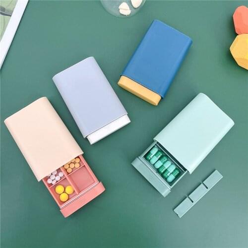 1PCS Fashion Portable Nordic Style Pill Box Tablet Pillbox Dispenser Medicine Boxes Dispensing Medical Kit Organizer