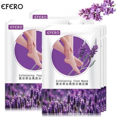 EFERO 10pcs=5pair Lavender/Aloe Foot Mask Remove Dead Skin Heels Foot Peeling Mask For Legs Exfoliating Socks For Pedicure Socks