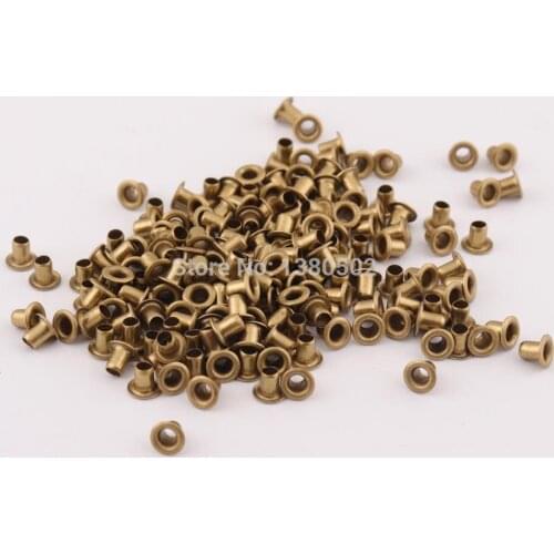 1000pcs/lot 4mm bronze color mini small size garment Eyelets for shoes bag garment