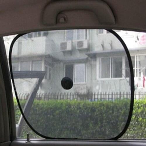 2Pcs Back Car Rear Window Sun Shade Visor Sunshade Car Side Window Black Mesh Sun Shade Windshield Cover Film UV Protection