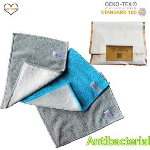 3PCS Kitchen towel natural bamboo fiber + microfiber double-sided dish cloth Eco-friendly cleaning wipes Swedish rag dishcloth