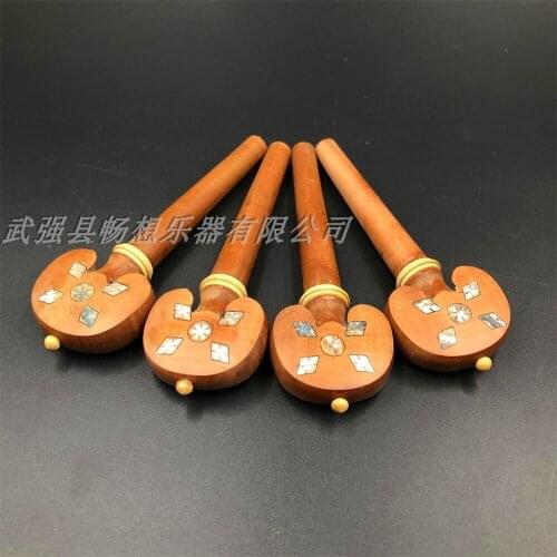 4/4cello Fittings,4pcs inlay Jujube wood pegs