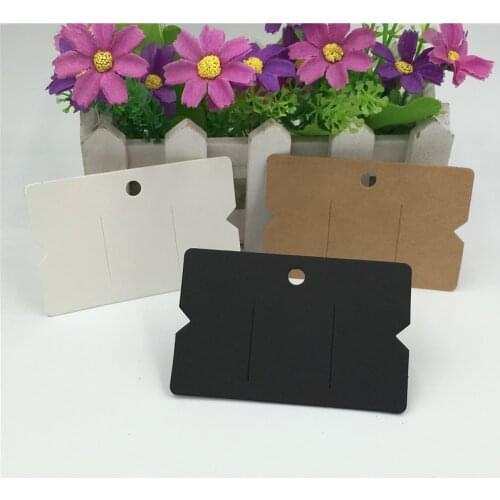 50Pcs/Lot 8.5*5.5cm Handmade Kraft Paper Jewelry Cards Necklace/Hairpin/Pendant/Bracelet Packing Display Cards With Hole