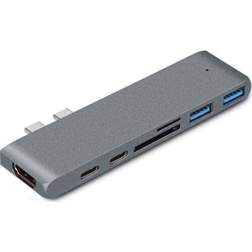 USB C Hub Power Expand Direct 7-in-2 Type C Adapter 100W Power Delivery 4K HDMI Type C and 2 USB A Data Ports SD MicroSD Card