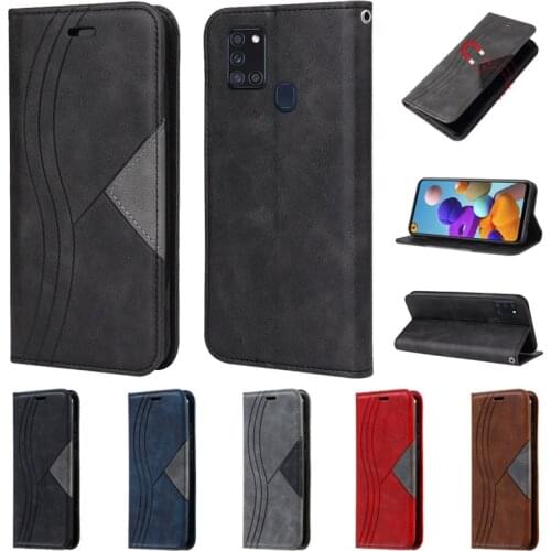 For Samsung Galaxy A21S Case A 21S A21 S Fundas Magnetic Flip Case For Etui Samsung A21s A217F Cover Business Leather Phone Case