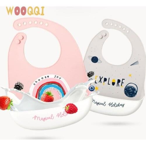 Baby Feeding Bibs Silicone Bibs Eating Waterproof Silicone Bib Children Disposable Soft Meal Pocket Baby Saliva Towel