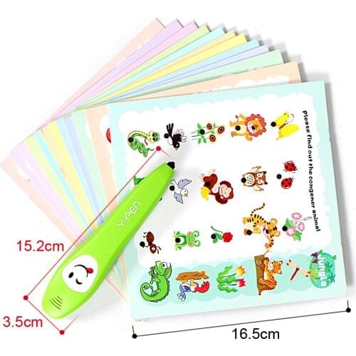 Electronic Reading pen with 12pcs learning cards "right or wrong" choose learning game for parent-child toy,educational book toy