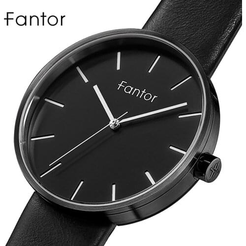 Fantor Brand Simple Minimalist Men Watch Slim Thin Leather Strap Wristwatch Mens Fashion Casual Quartz Watches Man in Wrist