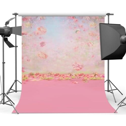 Mehofoto Pink Flower Backdrop Newborn Children Bithday Background Floral Backdrops Photography for Photo Studio ZH-113
