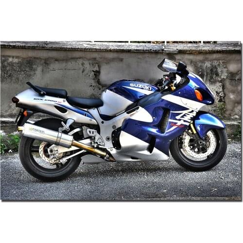 Hayabusa Suzuki GSX1300R Muscle Motorcycles Poster Canvas Cloth Fabric Print for Home Decor Wall Art Painting
