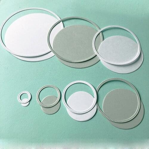 JMCRAFT 2021 Round Border Background # 3 Metal Cutting Dies DIY Scrapbook Handmade Paper Craft Metal Steel Template Dies