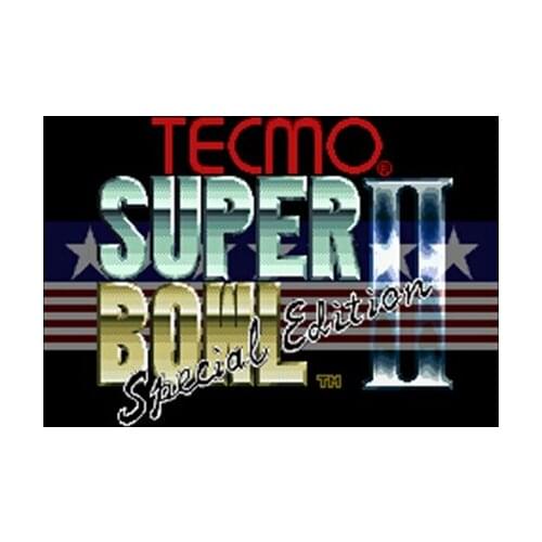 Tecmo Super Bowl II - Special Edition NTSC Version 16 Bit 46 Pin Big Gray Game Card For USA Game Players