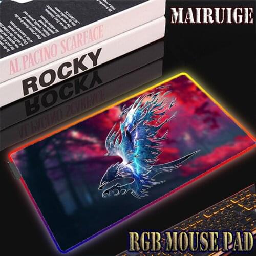 Eagle RGB Mouse Pad PC Laptop Desk Mat Rubber Large Gamer Mousepad XL Computer Decoracion Animal Keyboard Pad Gaming Accessories