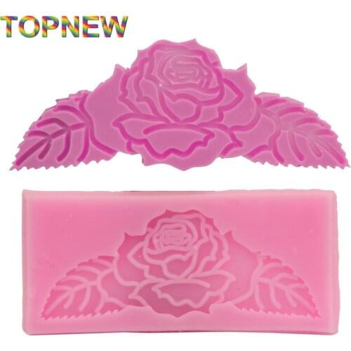 Beautiful Flower Leaves Molds lace Non-Stick Fondant Sugar Jelly Ice Lace Silicone Moulds Cake Decorating Tools C1941