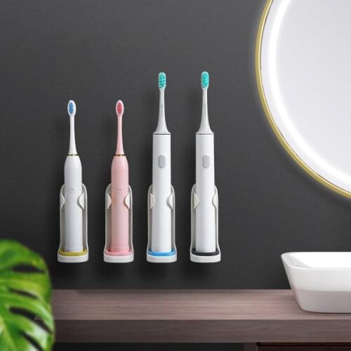 Creative Toothbrush Organizer Electric Toothbrush Holder Traceless Stand Rack Wall-Mounted Space Saving Bathroom Accessories