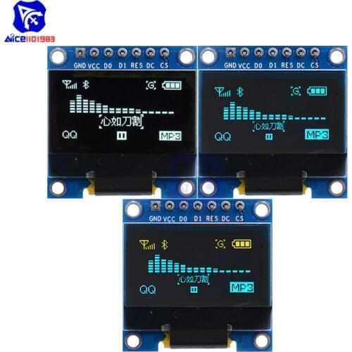 Diymore 0.96" OLED LCD Display Module 128x64 SSD1306 7Pin IIC I2C SPI Serial for Arduino White/Blue/Yellow Blue LCD Display