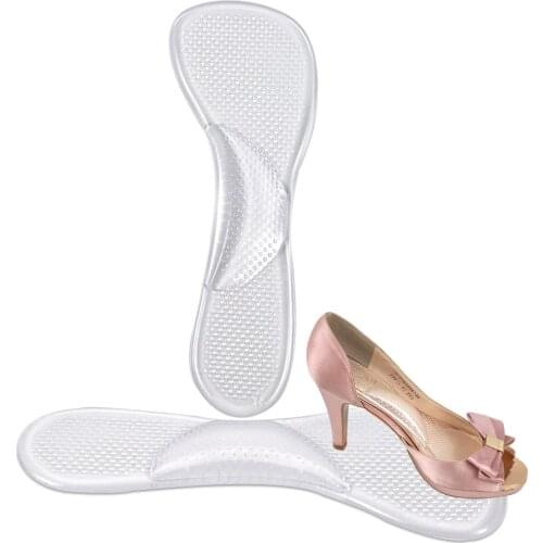 Soft Rubber Particles Foot Arch Female Seven-point Pad Anti-cocoon Foot Arch Support Flat Female Transparent PU High Heel Insole