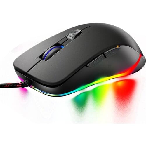 V6 Gaming Mouse Wired, RGB Backlit Gaming Mouse,6 Buttons,1000/1500/2000/3000/4000 DPI Adjustable, PC Computer Gaming Mice