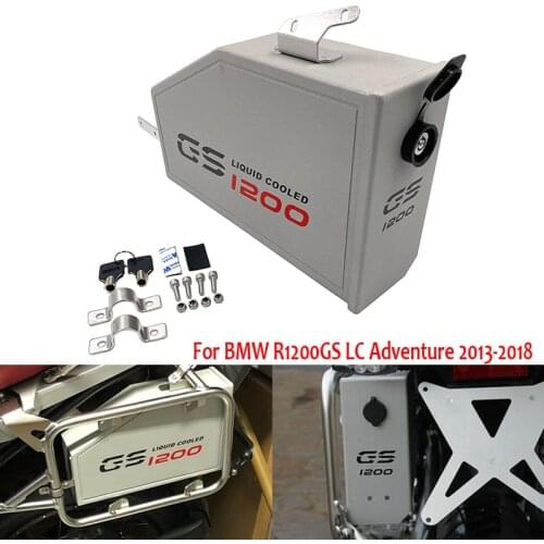 New Arrival! Tool Box For BMW r1200gs lc & adv Adventure 2013 2014 2015 2016 2017 2018 r 1200 gs Left Side Bracket Aluminum box