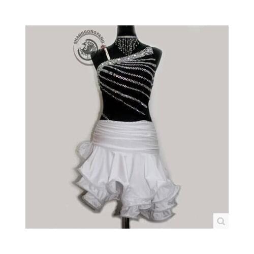 New style Latin dance costume diamond spandex latin dance competition dresses for women child latin dance dresses S-4XL