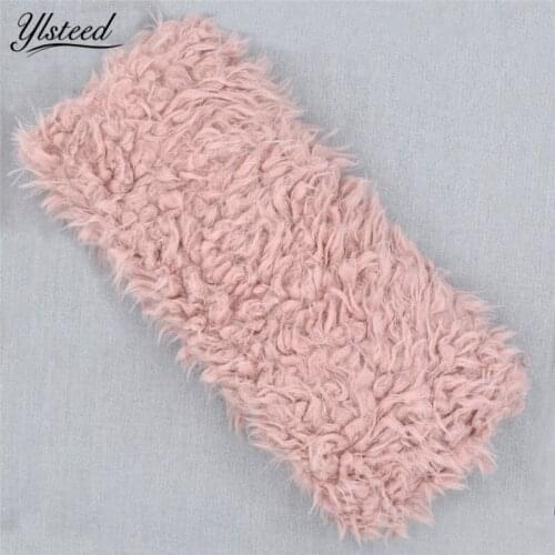 50*50cm Newborn Photography Blanket Soft Minky Faux Fur Blanket Baby Photo Props Basket Filler Stuffer Infant Photo Backdrop
