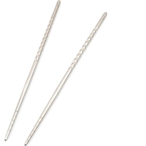 Stainless Steel Thread Chopsticks Chinese Chopsticks Set Metal Non-Slip Design Kitchen Tool Portable Reusable Chopsticks