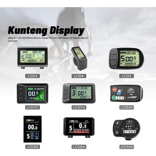 Electric Bicycle Intelligent KT Display LCD3/LCD4/LCD5/LCD6/LCD7/LCD8/LCD9/LED880/LED900S for E-bike Electric Bike Accessories