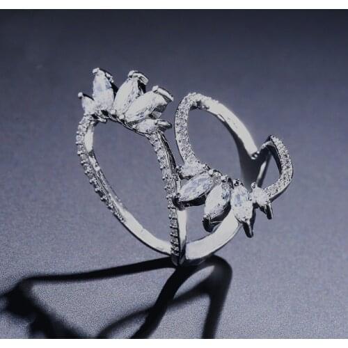 YaYI Jewelry Princess Cut Natural Moissanite Gemstones Zircon Silver Gold Color Engagement Wedding Girls Party adjustable Rings