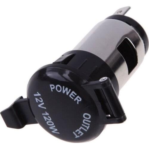 Cellphone mp3 player Motorcycle Lawn mower 12V Tractor 10A Cigarette Lighter Socket Metal 120W 2.5cm 1Pcs with Wire