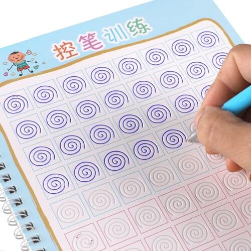 New Childrens Pen Control Training Copybook Paper Hard Pen Calligraphy Painting Book Simple Kindergarten Learning Books
