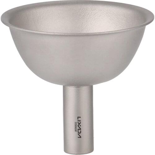 Lixada titanium flask funnel mini wine leakage pourer filler oil Bottle Funnel edc Flavor-free for outdoor Camping home