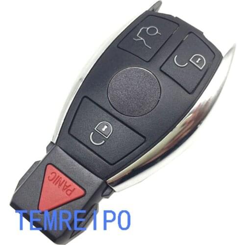 Smart Car Key Remote Control Key Blank Shell 3 4 Button For Mercedes Benz Car Key Replacement Case Fob