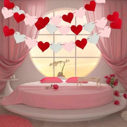 Heart Banner Wedding Table Decoration Garland Groom Bride Balloon Banner Wedding Birthday Valentines Day Party Supplies