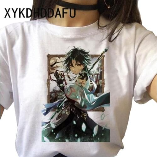 Women T-shirt Game Genshin Impact Aesthetic Graphic Short Sleeve Tshirt Female Top Anime Men Print Clothes Tee Oversized T-Shirt