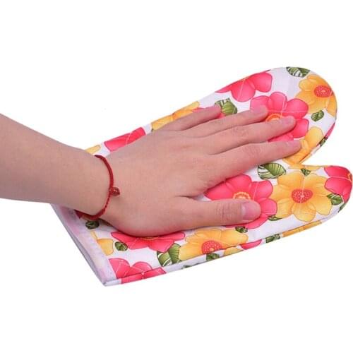 1Pcs Microwave Oven Glove Kitchen Tool polyester Heatproof Resistant Non-slip Baking Gloves Thickening