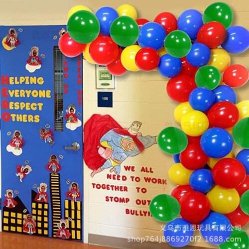 103pcs/set Colorful Balloons Chain Yellow Red Green Blue Latex Balloons Garland Arch For Baby Shower Kids Birthday Party Decor