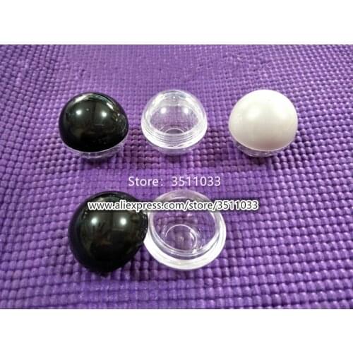 30pcs 50pcs Round Transparent Jar Cosmetics Loose Powder Packing Bottle Plastic Cosmetic Clear Cream Jar Empty Black Container