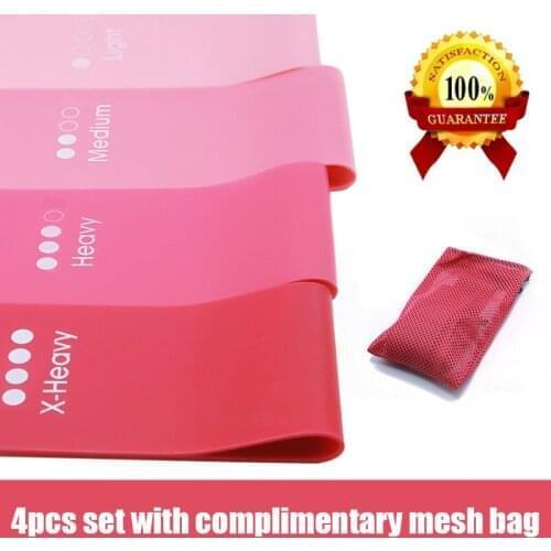 4pcs Set Strength Resistance Bands Yoga Training Fitness Pilates Sport Rubber Elastic Band Core Movement Strength Rehabilitation