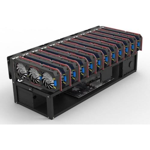 6/8/12 GPU slots Durable Open Mining Rig Frame Case Bitcoin Ethereum Miner Mining Rig Rack Case Stackable Miner Computer Rack