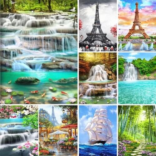 5D Landscape DIY Diamond Painting Picture Full Square Full Diamond Embroidery Gift Mosaic Decoration Rhinestone Cross Stitch Kit