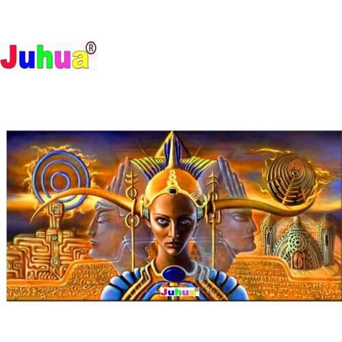 Large size Diamond Painting"Egyptian Queen Portrait Gold"Full Square/round Drill Mosaic Living Room decoration mosaic embroidery