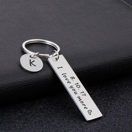 Customized Couples Keychain Anniversary Valentine Day Gift Boyfriend Girlfriend Keyring Husband WomenMen KeyChain Custom Product