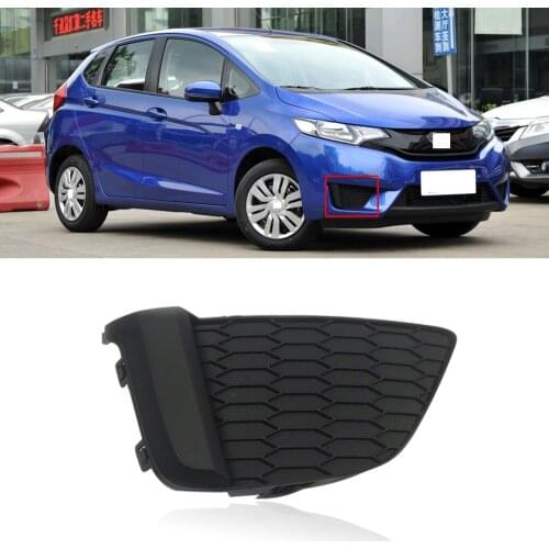 CAPQX For Honda Fit 14-15 Front Bumper Fog Light Hood Fog Lamp Frame Cover Decoration Shell Trim Garnish Housing Grilling panel