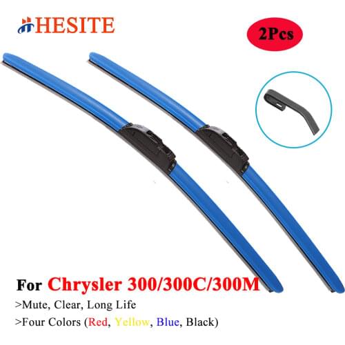 HESITE Colorful Windshield Wiper Blades For 2000 2001 2002 2004 Chrysler 300 SRT 300M 300C Convertible Touring Wagon 2005 2006